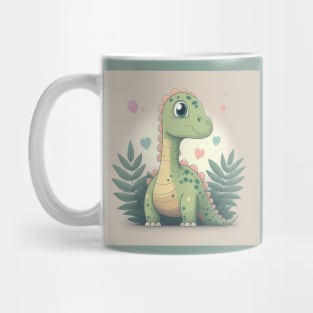 Ein grüner Brachiosaurus namens Pauli - Dinosaurier mit Herz Mug